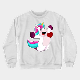 Unicorn with Heart Crewneck Sweatshirt